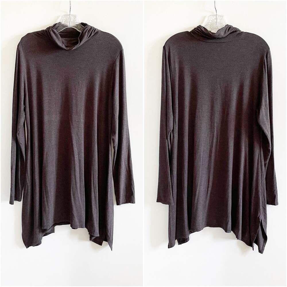 Soft Surroundings Charcoal Grey Timely Turtleneck Tunic